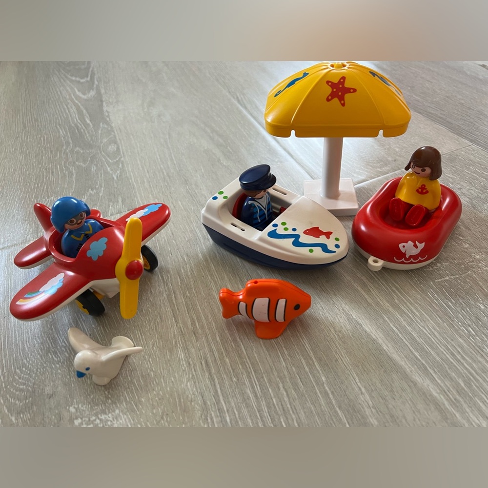 Playmobil 1.2.3 set boats, airplane…